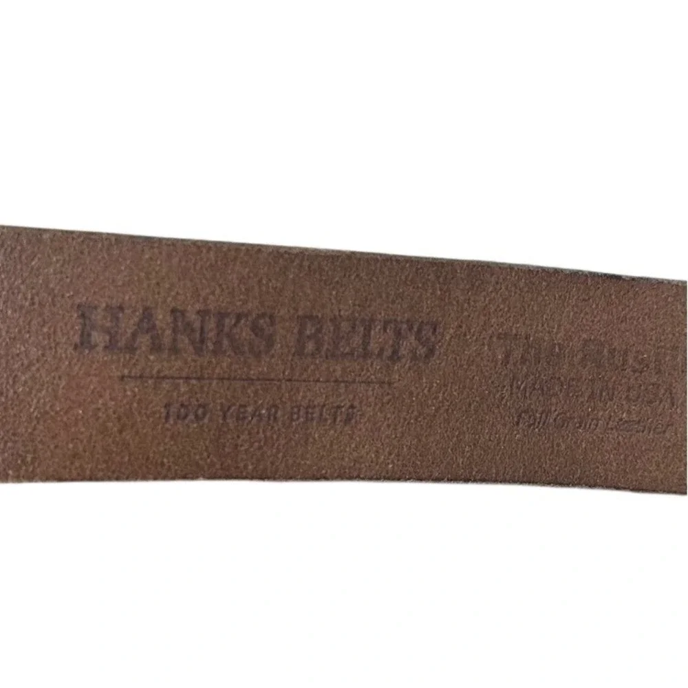Hanks Belts The Rugged Brown Full Grain Leather Belt Made in USA Size 46